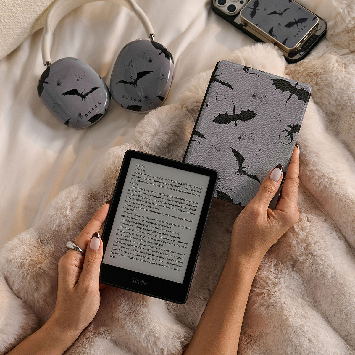 Custodia Dockem In Pelle Sintetica Marrone Per Kindle Fire HD E Paperwhite – Sottile E Leggera, A Busta - Foto 1