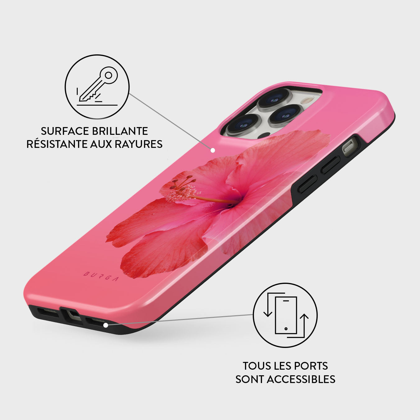 Gertrude coque pour Iphone 13 Pro Max neuve gris, violet vert