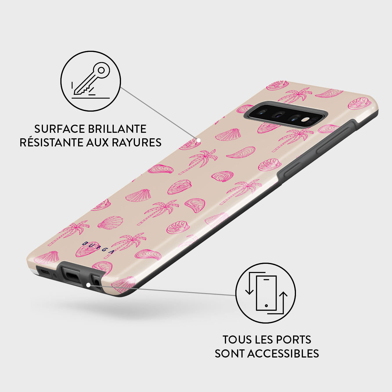 Coque Galaxy S10 PLUS Jungle tropical exotique geometrique